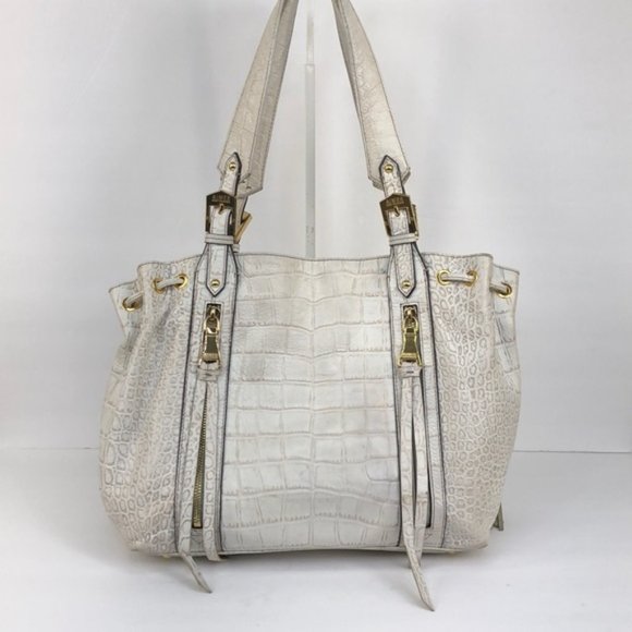 Aimee Kestenberg Handbags - Aimee Kestenberg Ivory Croco Shoulder Bag / Tote